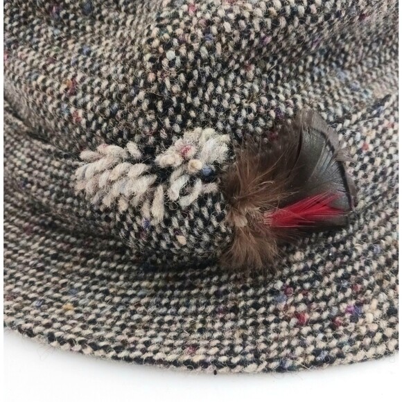 Hanna Hats Ireland Handcrafted Brown Tweed New Wool Walking Hat Mens M - Picture 8 of 12